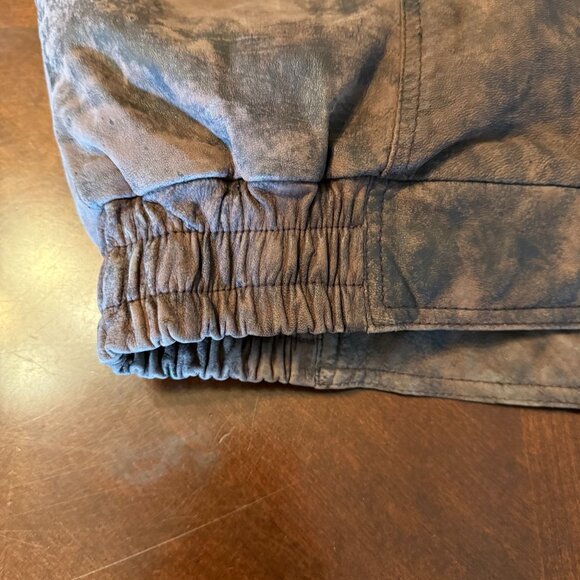 Vintage Royal Fashions Brown Leather Bomber Jacket L - Picture 8 of 14